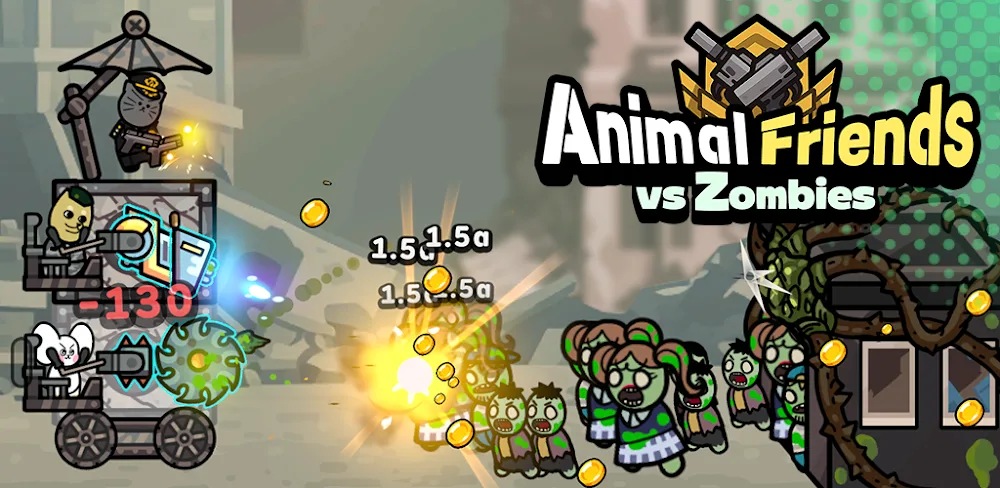 Animal Friends vs Zombies v1.2.16 MOD APK (Menu, Damage, Attack Speed, Gold, Gem)