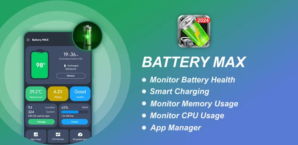 Battery MAX v1.1.9 MOD APK (Premium Unlocked)