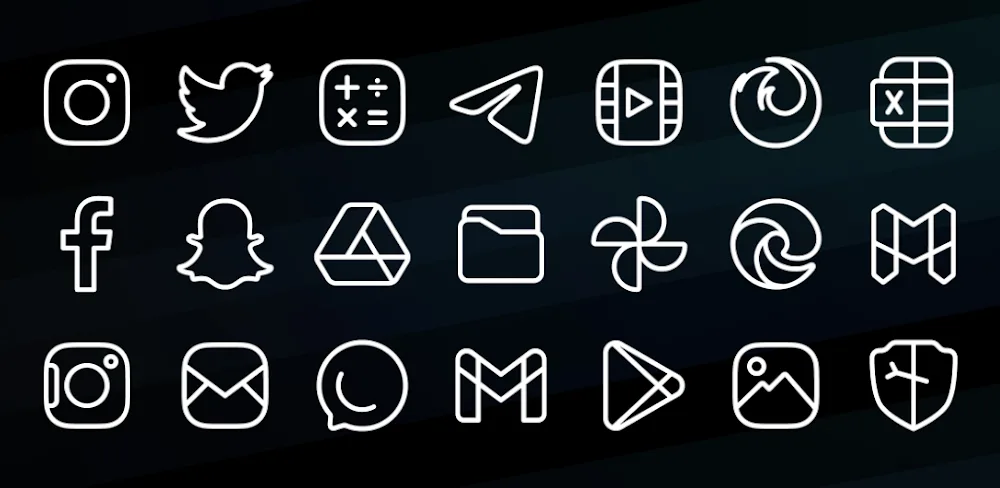 Caelus White: linear icon pack v5.1.4 APK (Full Version)