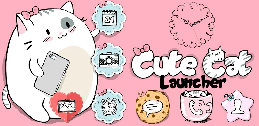 Cute Cat Launcher v2.1.1.1.1 MOD APK (Premium Unlocked)