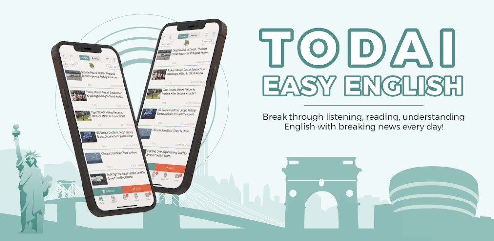 Easy English News: TODAI v2.3.0 MOD APK (Premium Unlocked)