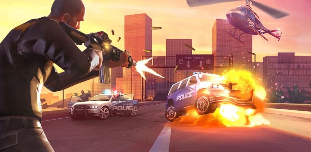 Gangstar New Orleans v2.2.7a MOD APK (Unlimited Ammo, No Reload)