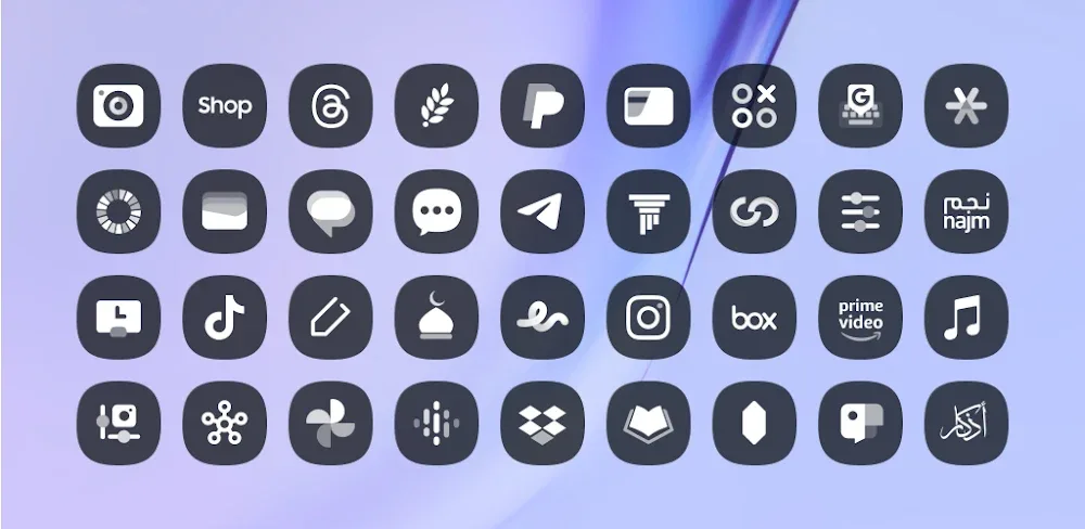 Glassify Dark Icon Pack v2.6 APK (Full Version)