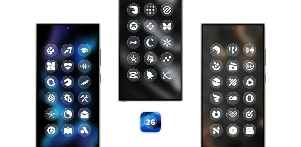 Glassy Round OS Icon Pack v5.9 APK (Full Version)