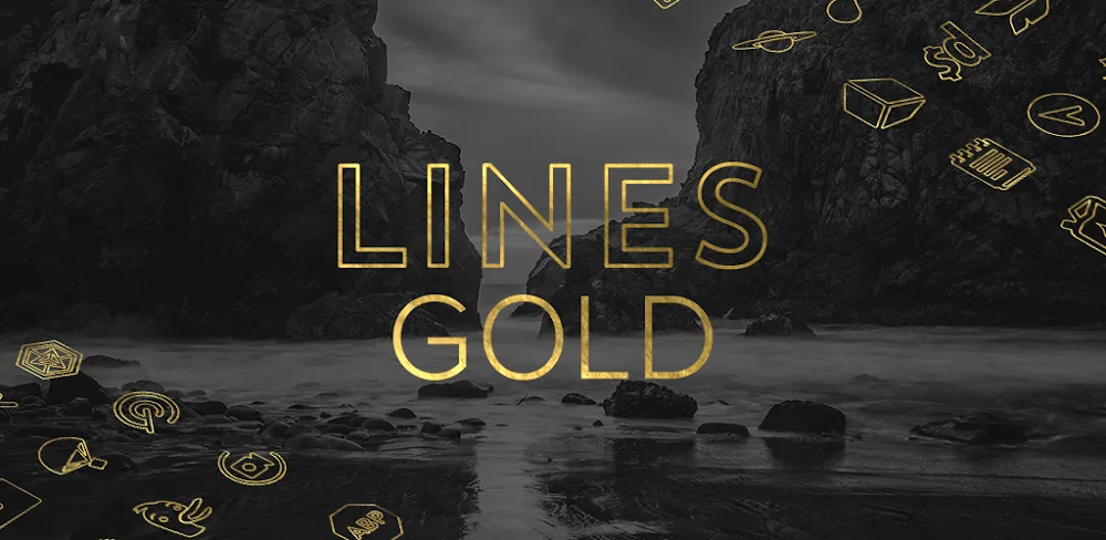 Lines Gold Pro – Icon Pack v3.6.7 APK (Full Version)