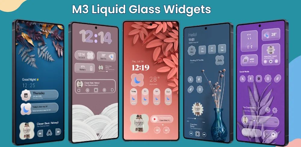 Material Glass Widgets v1.4 APK (Full Version)