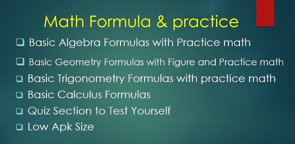 Math Formula with Practice v6.7 MOD APK (Premium Unlocked)