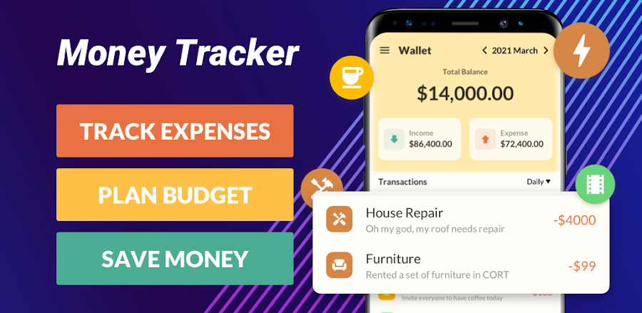 Money Tracker Expense Tracker v1.01.66.1021 MOD APK (Premium Unlocked)