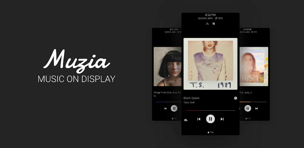 Muzia: Music on Display v1.4.0 MOD APK (Pro Unlocked)