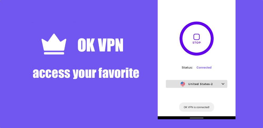 OK VPN v1.7.6 MOD APK (Premium Unlocked)