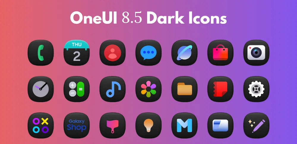 OneUI 8.5 Dark Icons v1.6 APK (Full Version)