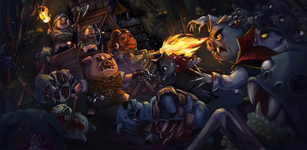 Pigs Wars: Vampire Blood Moon v1.3.03 MOD APK (Menu, God Mode)