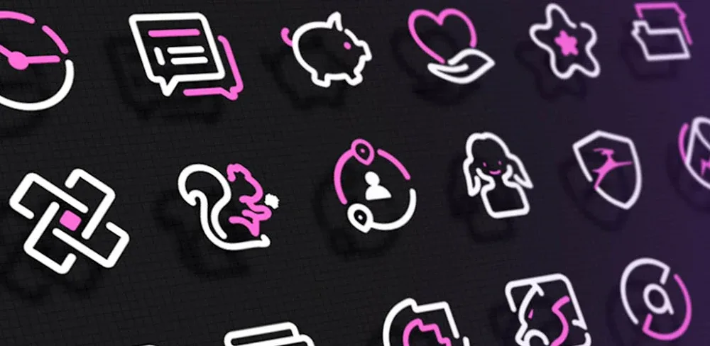 PinkLine Icon Pack :LineX Pink v6.8 APK (Full Version)