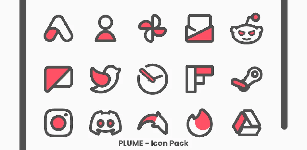 Plume Red – Icon Pack v2.0 APK (Full Version)