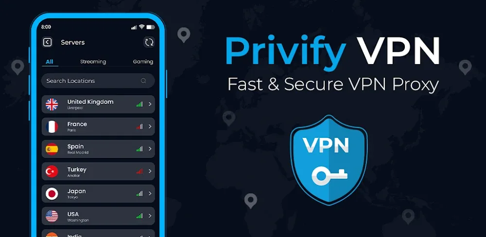 Privify: Fast Secure VPN Proxy v5.0.7 MOD APK (Premium Unlocked)