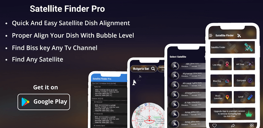 Satellite Finder Pro v7.1.0 MOD APK (Premium Unlocked)