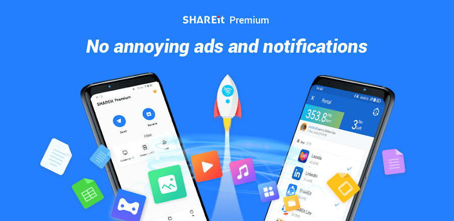 SHAREit Pure Premium v1.1.98 MOD APK (Premium Unlocked)