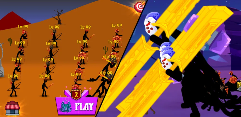 Stickman War: Defense Battle v6.0.0.1 MOD APK (Menu, Unlocked All Skins, Reward)