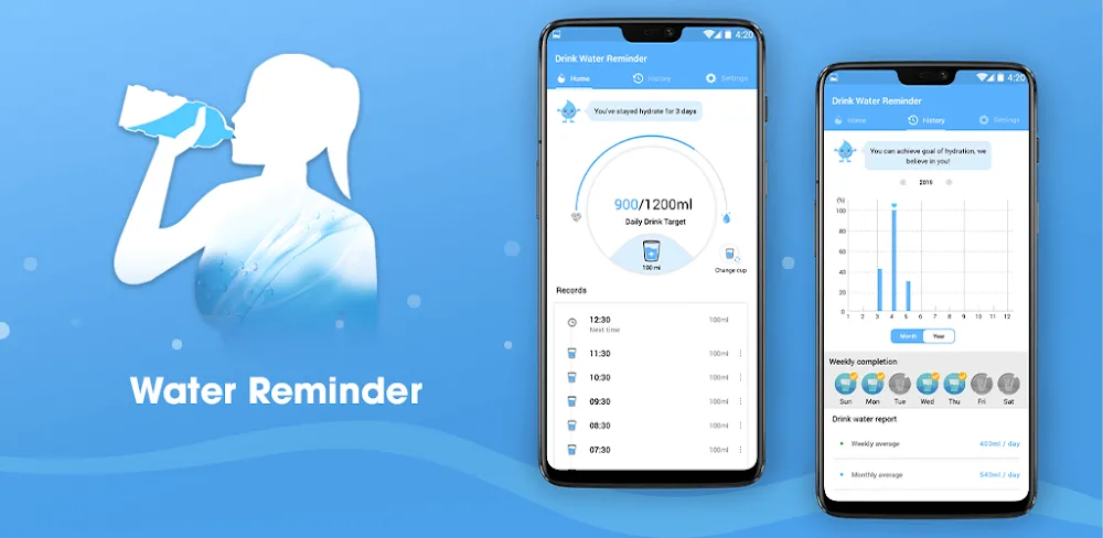 Drink Water Reminder v46.0 MOD APK (Premium Unlocked)