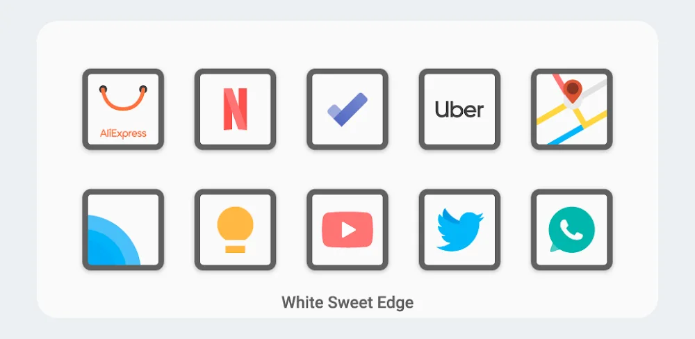 White Sweet Edge – Icon Pack v2.7 APK (Full Version)
