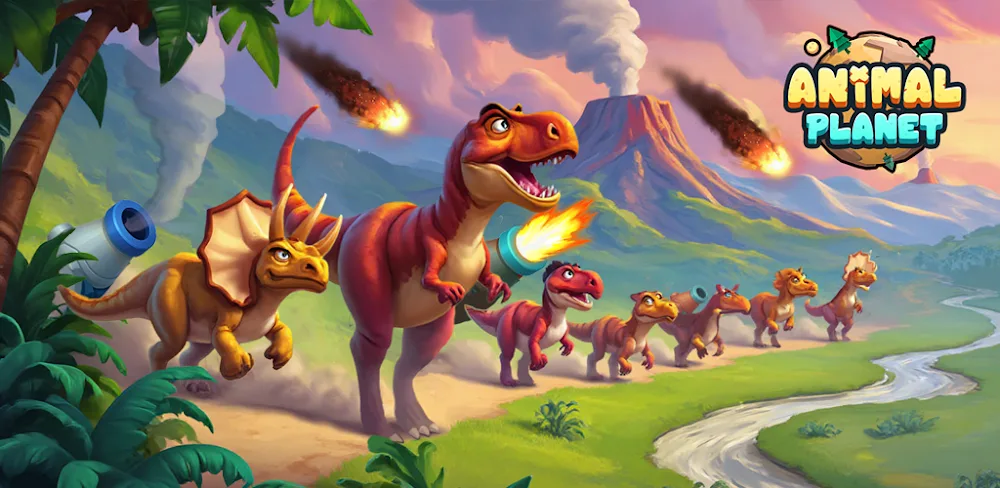 Animal Planet Defense Run v5.8.5 MOD APK (Menu, High Coin, Energy, Attack Multiplier)