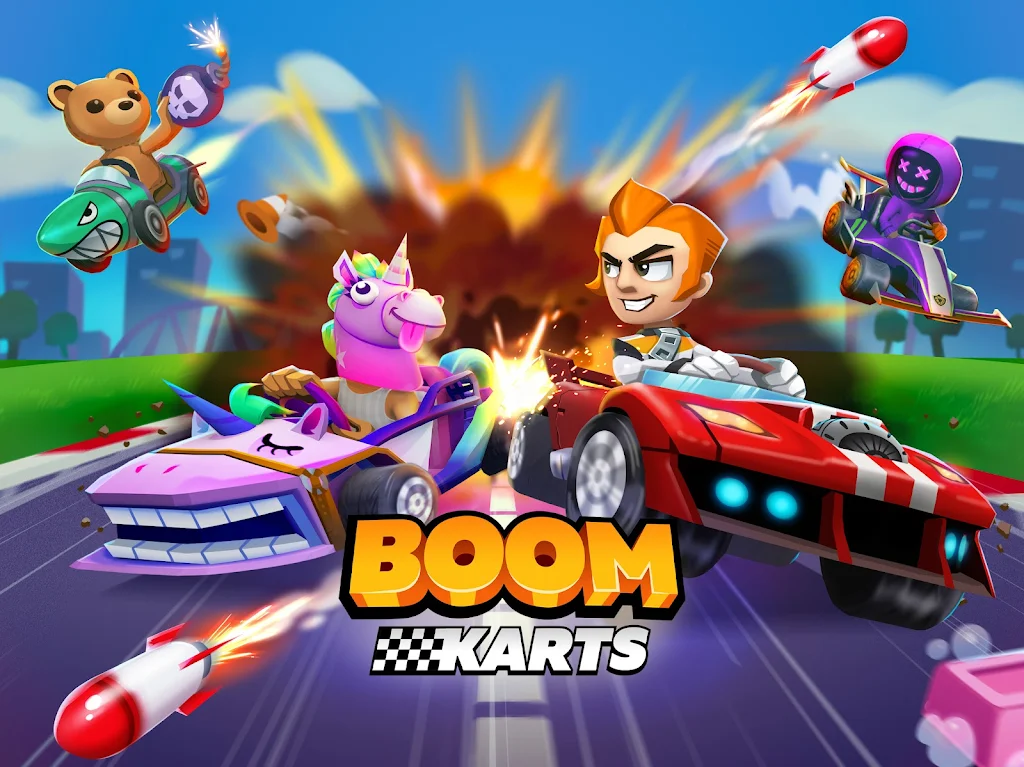 Boom Karts v1.56.1 MOD APK (All Cars Unlocked, Speed) Download