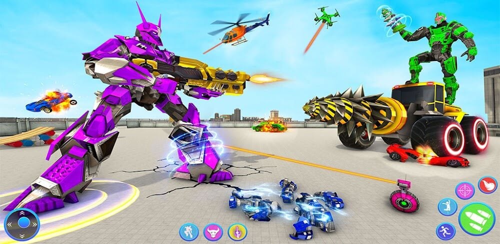 Bull Robot Car Transforming v6.8 MOD APK (Dumb Enemy)