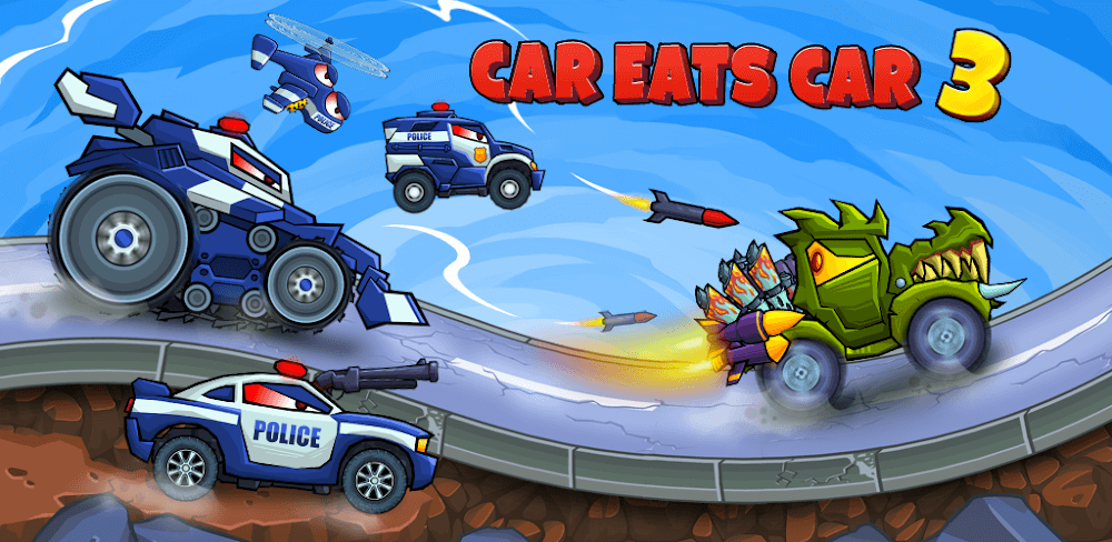 Car Eats Car 3 Hill Climb Race MOD APK v3.9.995 (Unlimited Money/Gasoline)
