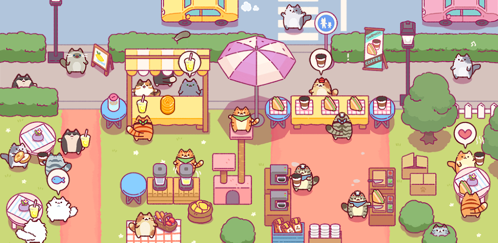 Cat Snack Bar v1.0.206 MOD APK (Unlimited Gems, Cooking No CD)