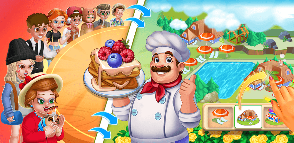 Cooking Town MOD APK v3.3.0 (Unlimited Gems, Hearts)