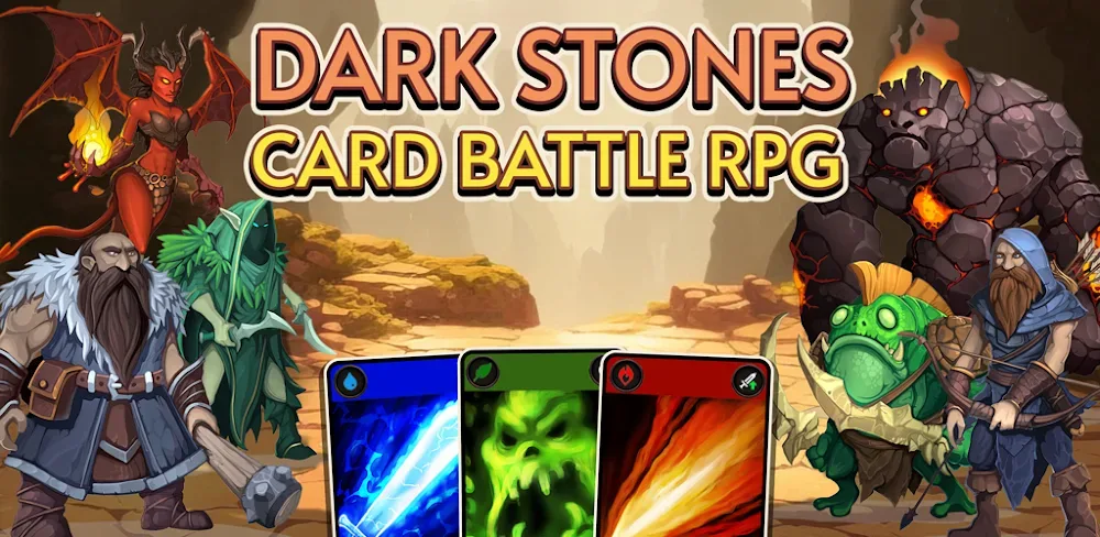 Dark Stones: Card Battle RPG v1.3.1 MOD APK (Menu, Increase Diamonds, Gold)