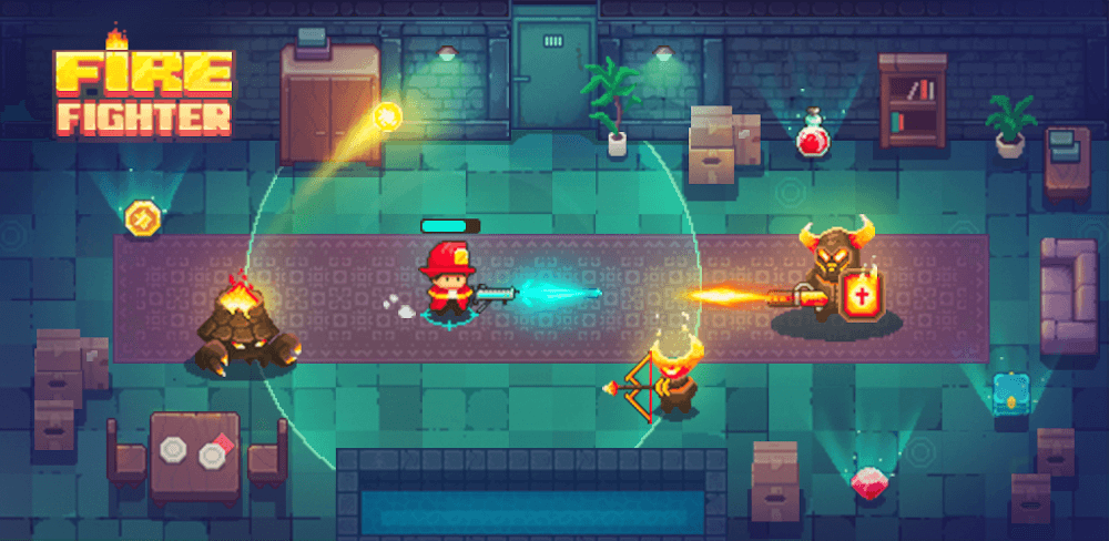 Firefighter: pixel shooter v0.1.0 MOD APK (Unlimited Money)
