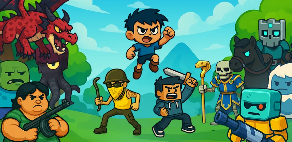 Heaven’s Horde-Idle Roguelite v1.2.7 MOD APK (Menu, Currencies, One Hit)