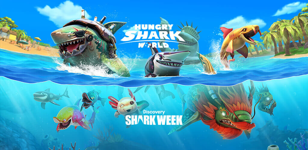 Hungry Shark World v7.3.3 MOD APK (God Mode, Unlimited Money)