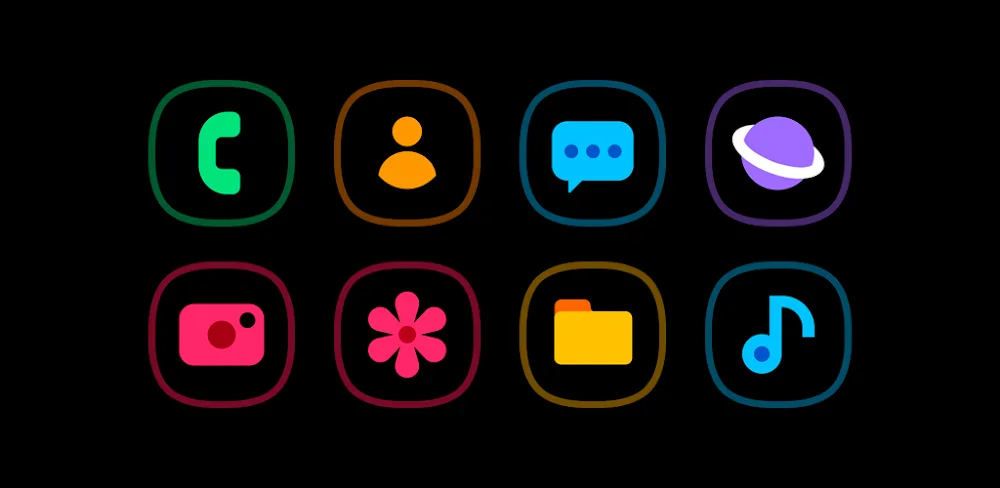 HuxOne Dark – Icon Pack v3.3 APK (Full Version)