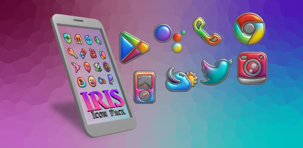 Iris Light Flat 3D Icon Pack v2.1.5 APK (Full Version)