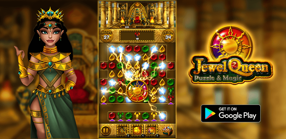 Jewel Queen: Puzzle & Magic v2.2.3 MOD APK (Unlimited Coins)