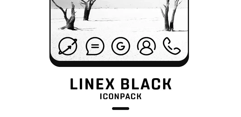 LineX Black Icon Pack v7.1 APK (Full Version)