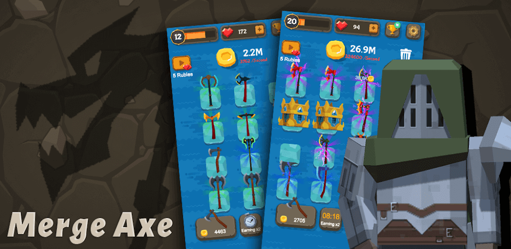 Merge Axe MOD APK v2.3.4 (Unlimited Money)