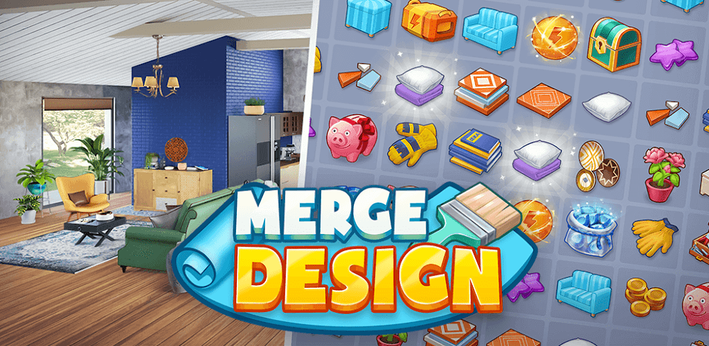 Merge Design: Home Makeover v1.16.10 MOD APK (Unlimited Money)