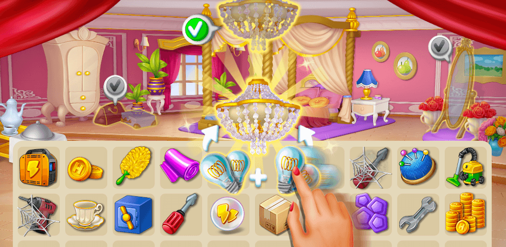 Merge Hotel : Makeover Design v1.5.3 MOD APK (Free Shopping)