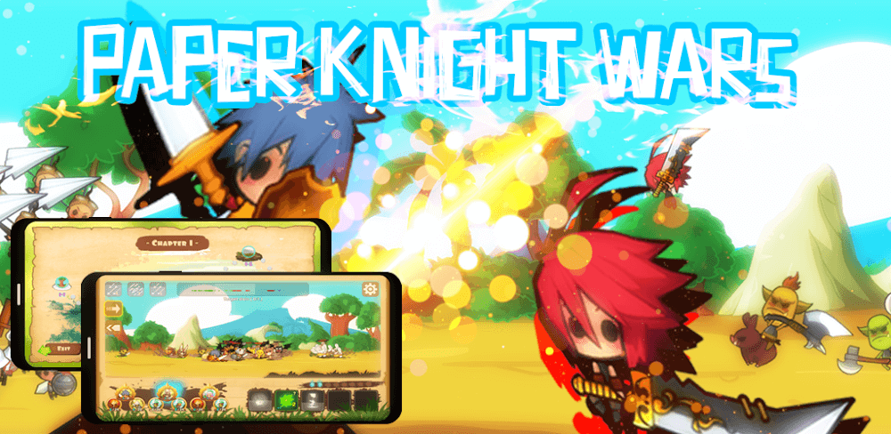 Paper Knight Wars v25.11.27 MOD APK (Damage/Defense Multiplier, No CD)