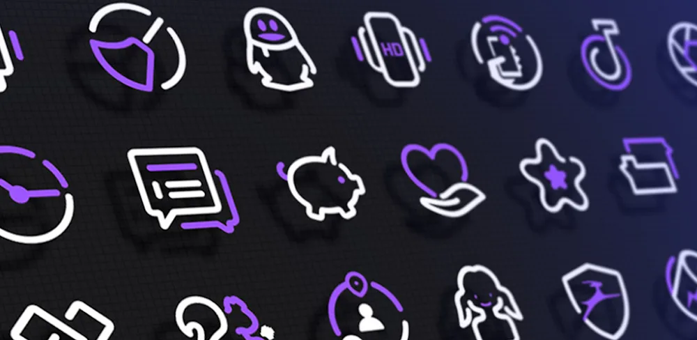 PurpleLine Icon Pack : LineX v7.1 APK (Full Version)
