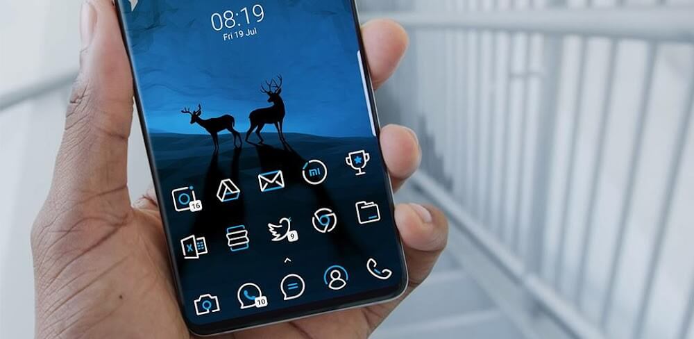 SkyLine Icon Pack: LineX Blue APK v7.1 (Full Version)