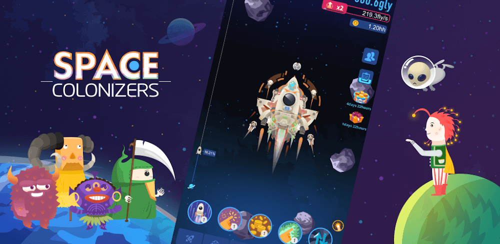 Space Colonizers Idle Clicker v1.26.0 MOD APK (Free Upgrades)
