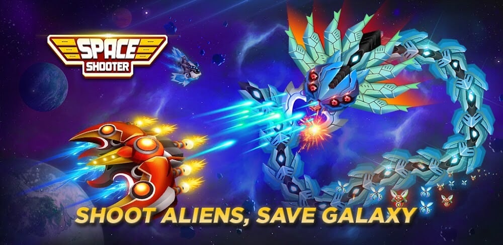 Space Shooter v1.944 MOD APK (Mega Menu, Money, God Mode)