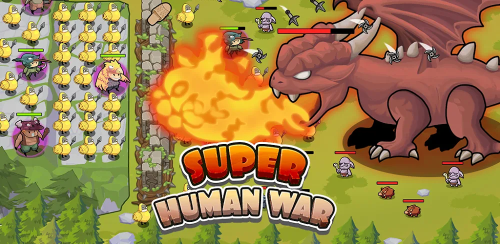 Super Human War: Idle RPG v1.0.19.1 MOD APK (Menu, God Mode, Free Upgrades)