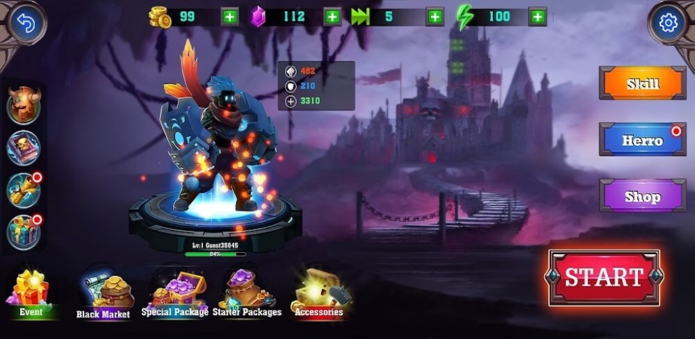 The Mighty Warrior v1.1.6.06 MOD APK (Free Upgrades, Dump Bot)