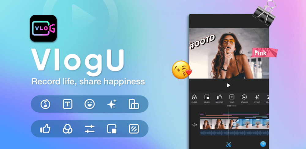 VlogU v7.14.1 MOD APK (Premium Unlocked)