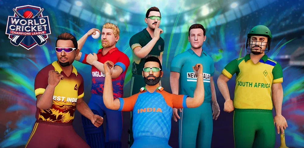 World Cricket Champions League v1.3.0.26 MOD APK (Mega Mod, Always Six, Out, Dumb Fielders)
